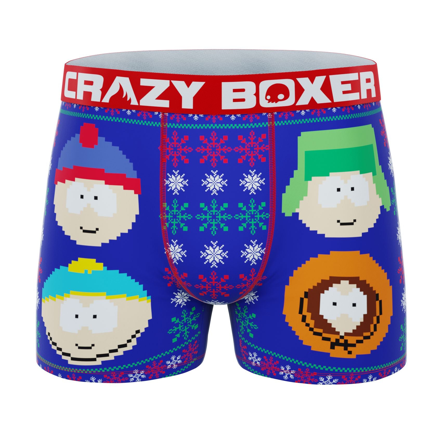 Crazy Boxers South Park Tropical Men's Boxer Briefs Blue