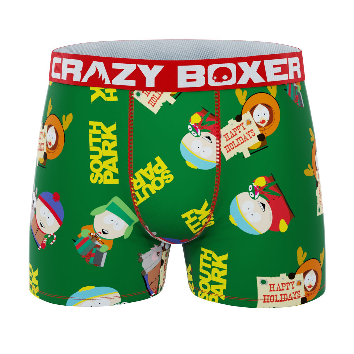 CRAZYBOXER South Park Xmas Green Men's Boxer Briefs | CRAZYBOXER