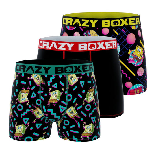 CRAZYBOXER  SpongeBob Epon  Men's Boxer Briefs (Pack 3)