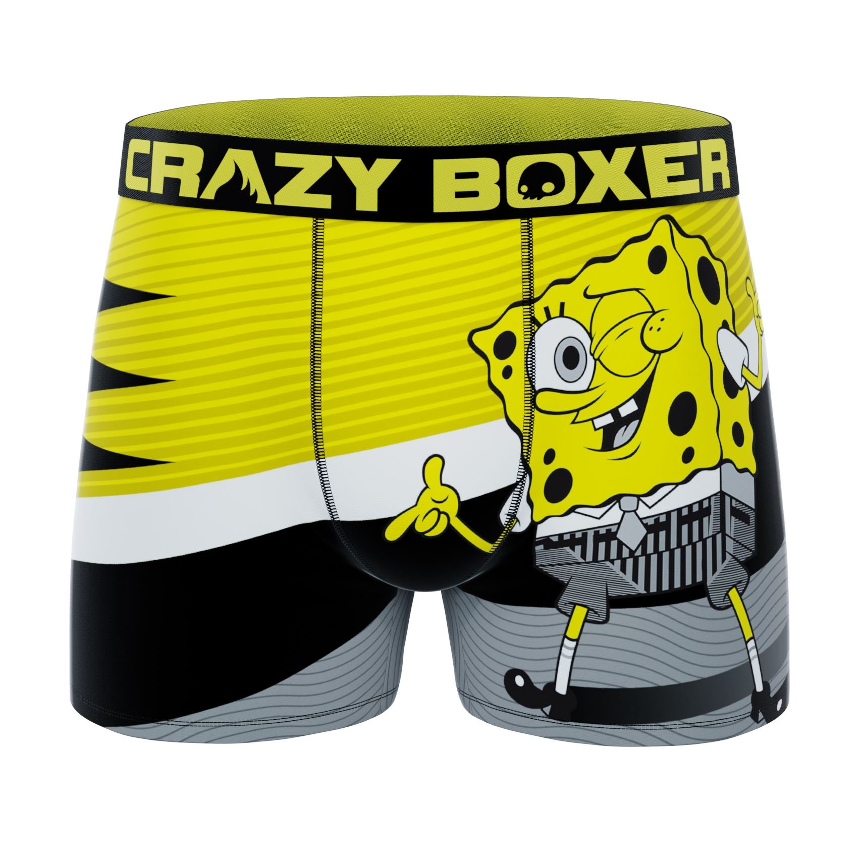 Crazy Boxers SpongeBob SquarePants Face All Over Boxer Briefs Yellow