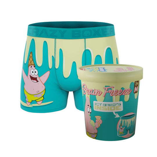 CRAZYBOXER SpongeBob Nice Ice Cream Men's Boxer Briefs (Creative Packaging)