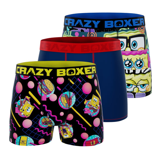 CRAZYBOXER Spongebob HEAT + EPON Men's Boxer Briefs (3 pack)