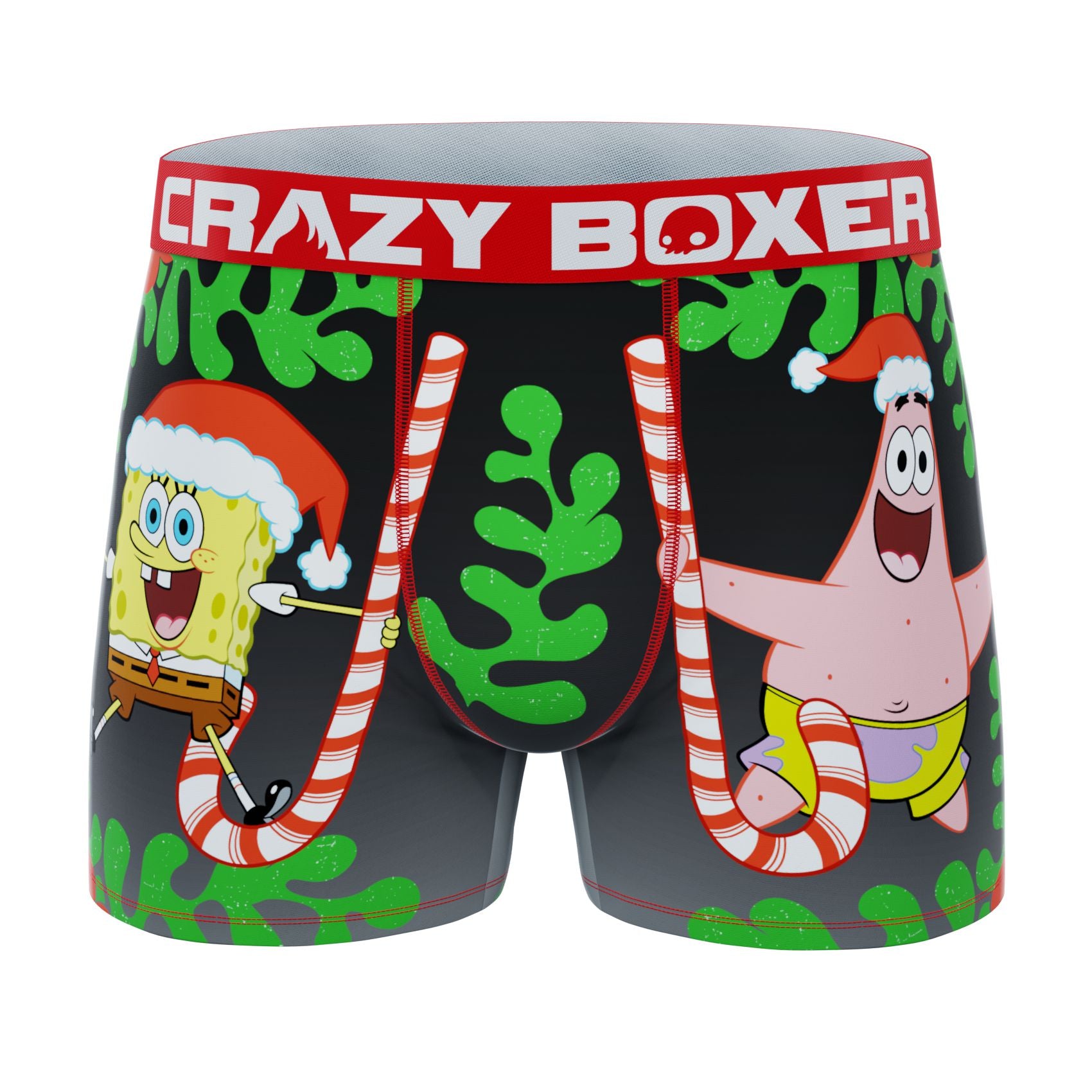 CRAZYBOXER SpongeBob Candy Canes Men's Boxer Briefs