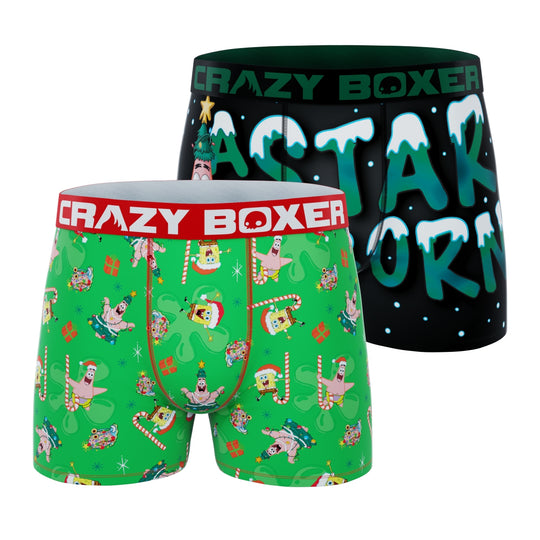 CRAZYBOXER Spongebob Holidays Men's Boxer Briefs (2 pack)