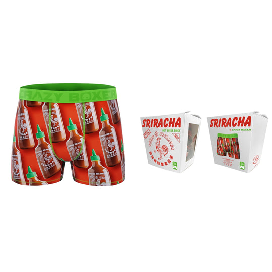 CRAZYBOXER Sriracha Take Away Box Men's Boxer Briefs (Creative Packaging)