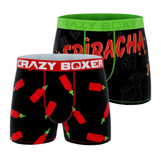 CRAZYBOXER Sriracha Bottles Men's Boxer Briefs (2 pack)