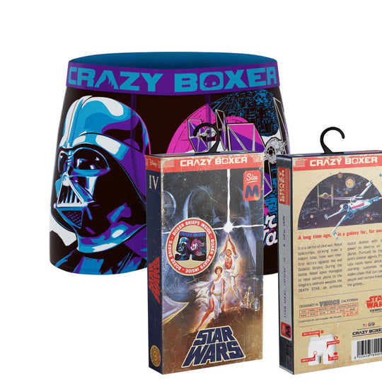 CRAZYBOXER Star Wars VHS Tapes Men's Boxer Briefs (Creative Packaging)