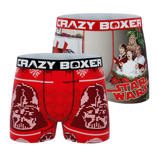 CRAZYBOXER Star Wars Vador Christmas Men's Boxer Briefs (2 pack)