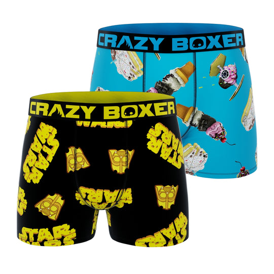 CRAZYBOXER Star Wars Ice Cream Desert Men's Boxer Briefs (2 pack)