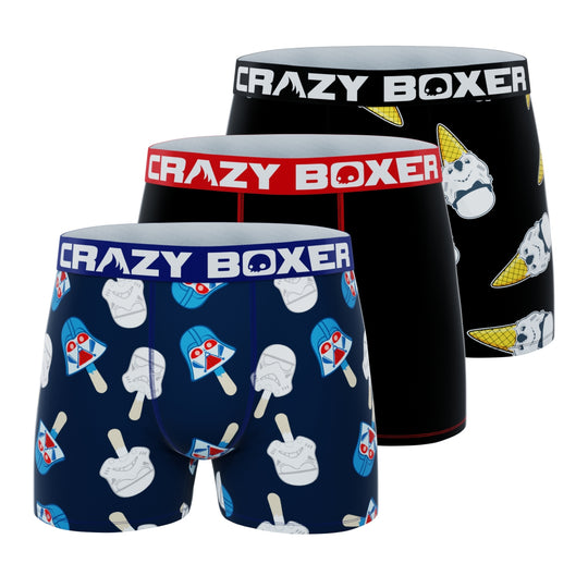 CRAZYBOXER Star Wars Ice Cream Men's Boxer Briefs (3 pack)