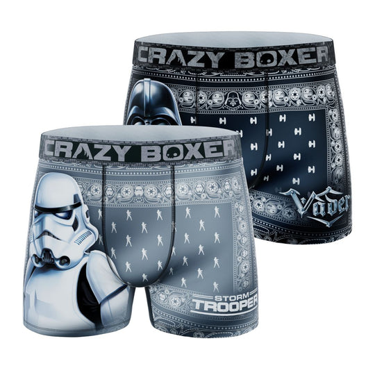 CRAZYBOXER Star Wars Darth Vader Men's Boxer Briefs (2 Pack)