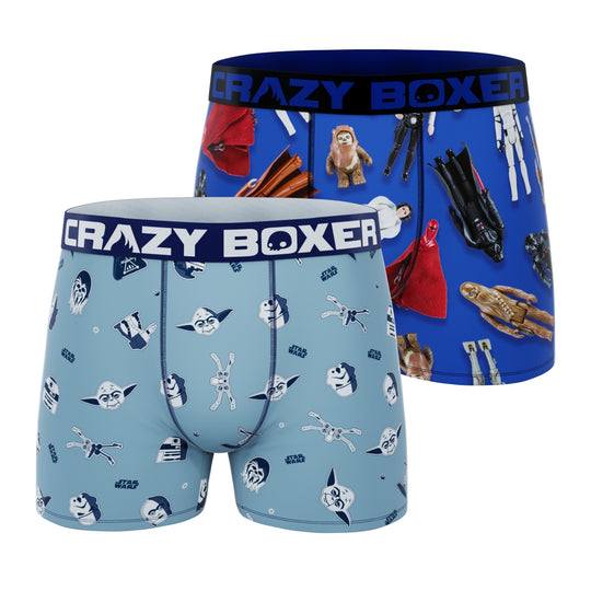 CRAZYBOXER Star Wars Blue Men's Boxer Briefs (Pack 2)