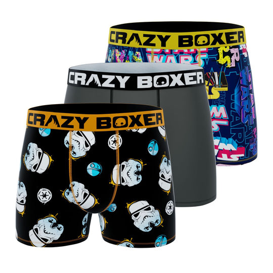 CRAZYBOXER Star Wars Logo Men's Boxer Briefs (3 Pack)