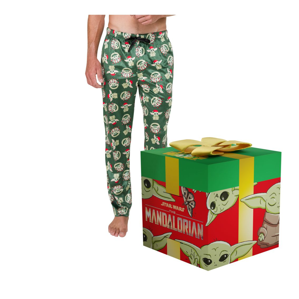 CRAZYLOUNGE The Mandalorian Baby Yoda Xmas Adult Pajamas Loungewear Creative Packaging CRAZYBOXER