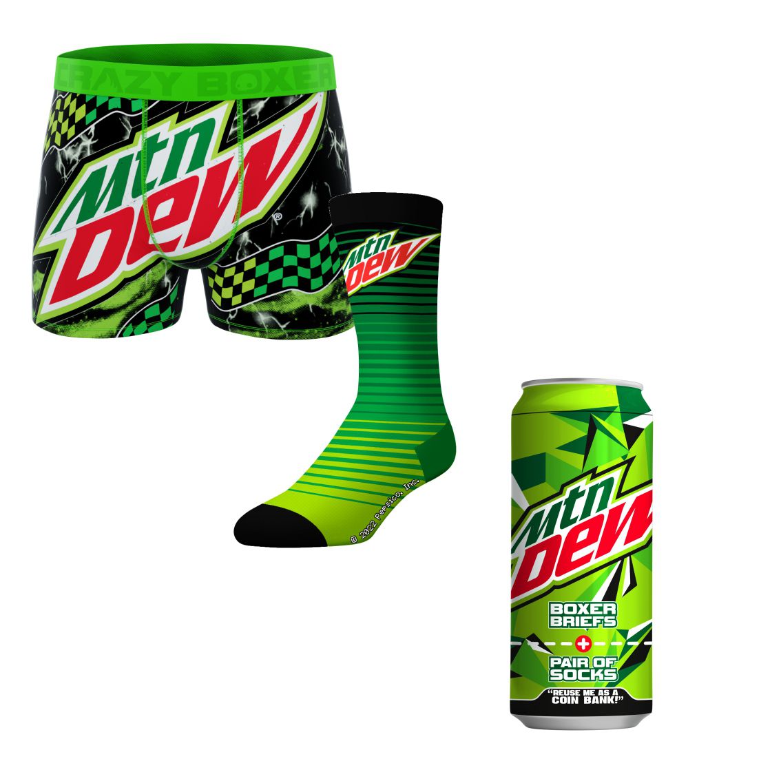 Mountain Dew Brand Boxer Briefs