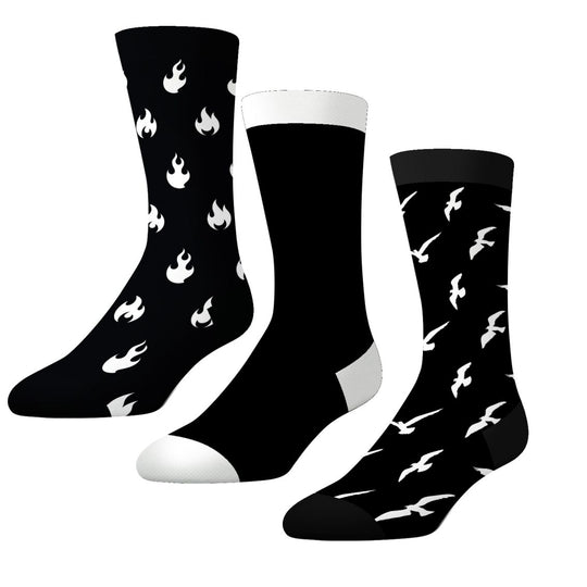 CrazyUniverse Bees and Drip Crew Socks (3 Pack)