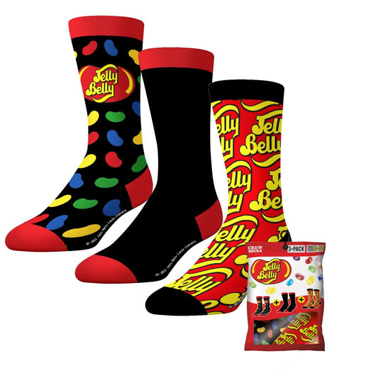 CrazyUniverse  Jelly Belly Logo & Beans Adult Crew Socks (Foil Bag)
