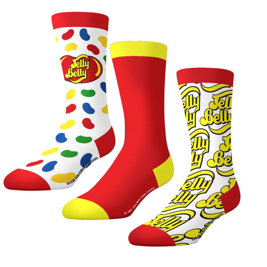 CrazyUniverse Jelly Belly Logo and Candies Kids Crew Socks (3 Pack)