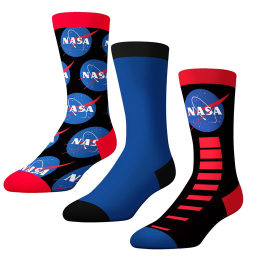 CrazyUniverse NASA Logo Crew Socks (3 Pack)
