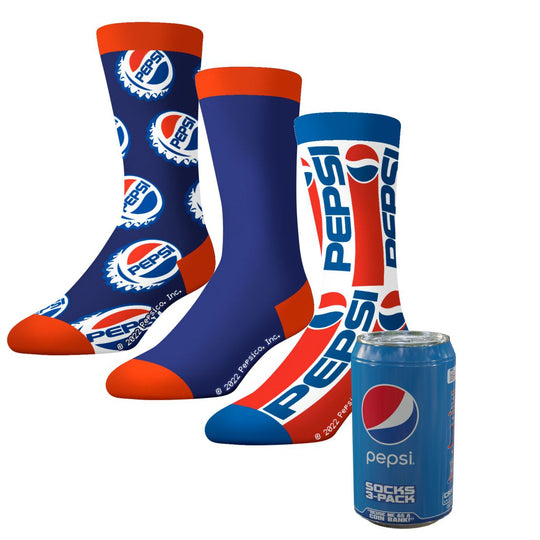 CrazyUniverse Pepsi Logo Crew Socks (3 Pack)