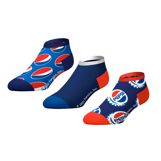 CrazyUniverse Pepsi Logo and Lid Low Cut Socks (3 Pack)
