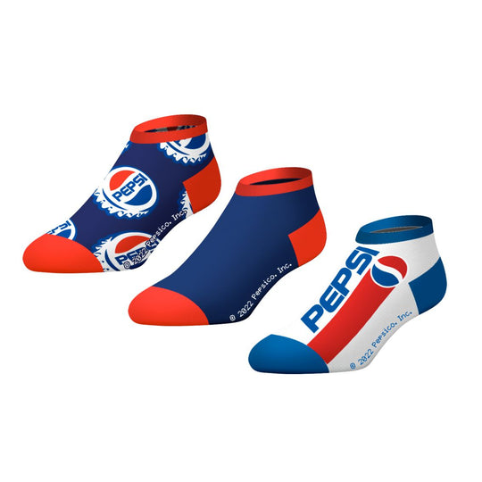 Socks By CRAZYBOXER Pepsi Lid and Logo Low Cut Socks (3 Pack)