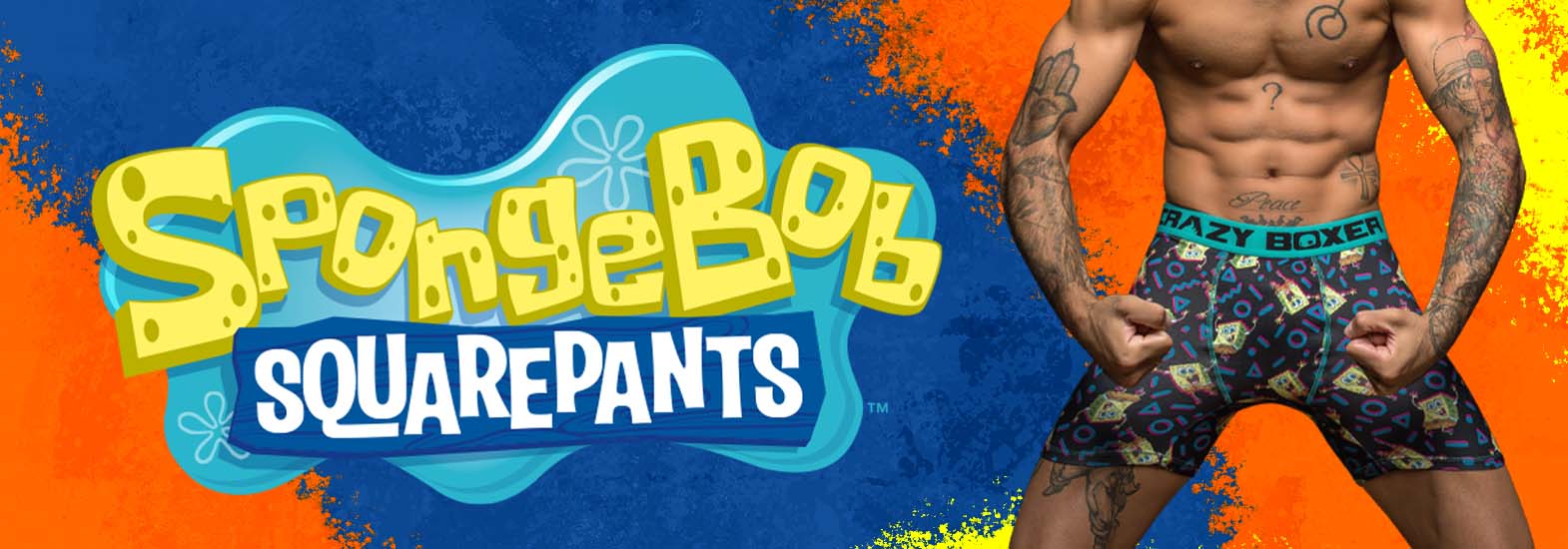 SpongeBob SquarePants Boxer Briefs Men's Boxer Briefs Underwear